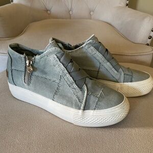 Blowfish, women’s wedge shoes light blue size 8